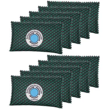 Imagem de FUNOUO 100 g Dessecante Recarregável Pacote com 10, Absorvedores de Umidade para Armazenamento, Bolsa Absorvente de Umidade, Desumidificador Desumidificador para Armários de Casa, Seguro para Armas e
