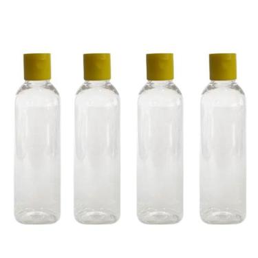 Imagem de Kit 4 Frascos Viagem Shampoo Creme Sabonete 100ml Com Tampa Fliptop - 