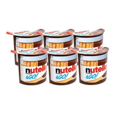 Imagem de Kit 6 nutella & go creme de avelãs & palitos de biscoito alemanha