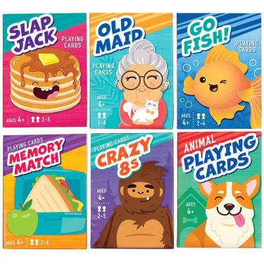 Imagem de Jogos de cartas LotFancy 6 Decks Go Fish Old Maid Crazy Eights Ki