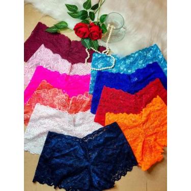 Imagem de KIT 10x Calcinha Shortinho de Renda Calcinha Caleçon Sexy - Ninfrodite