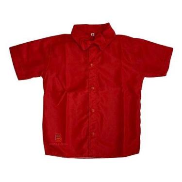 Imagem de Camisa Infantil Vermelha Social + Gravata - PEQUENOS ENCANTOS BABY, Ve