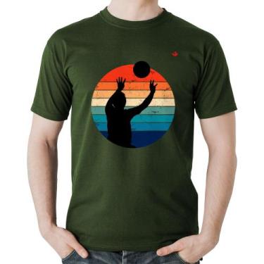 Imagem de Camiseta Algodão Vôlei Vintage Sunset - Foca na Moda, Musgo, G