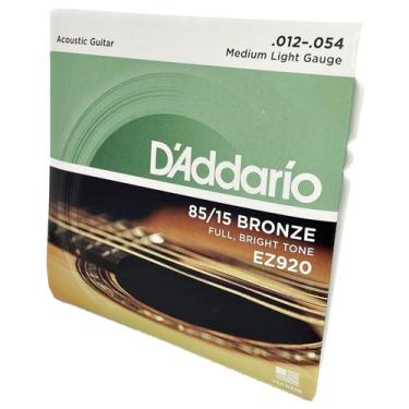Imagem de Encordoamento 12-54 D'Addario Original Aço Violão EZ920 - Daddario (or