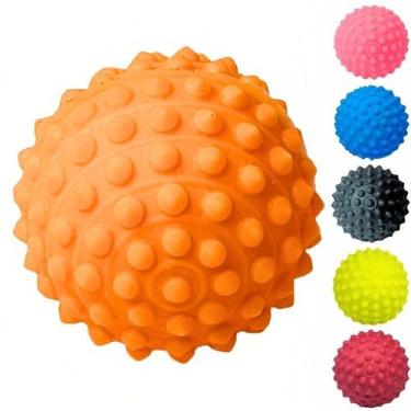 Imagem de 01 Bolinha Cravo Fisioterapia Anti Stress Mão Bola Pet Pés Massageador