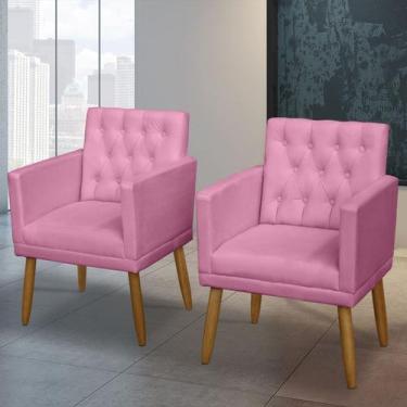 Imagem de Kit 2 Poltronas Escritório Recepção Capitone Sala de estar manicure Sa