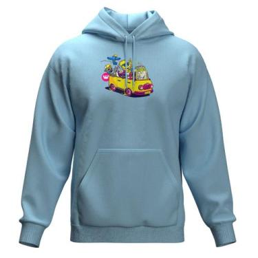 Imagem de Blusa Moletom Fechado Com Capuz E Bolso Canguru - Relaxado, Azul bebê,