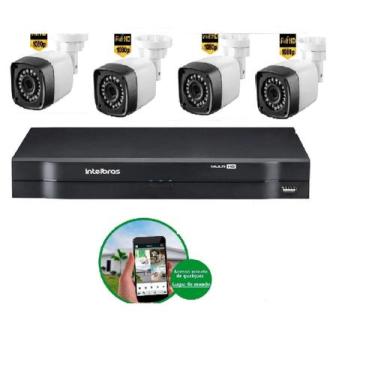 Imagem de Kit 4 Câmeras De Segurança 2 MP Full Hd  1080p Dvr Intelbras mhdx Full