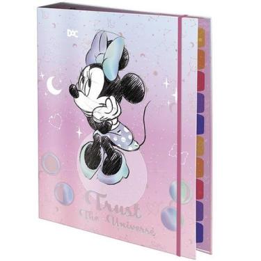 Imagem de Fichario Universitario com Elastico Disney Minnie com 48 Folhas Decora