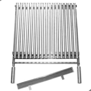 Imagem de Grelha Churrasco Inox Parrilla Argentina Picanheira Brasa Grill, 60X45