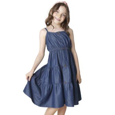 Imagem de Vestido Juvenil Look Jeans Midi Jeans, 8