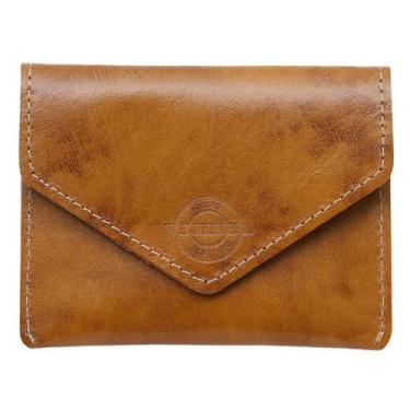 Imagem de Mini Carteira Slim em Couro Artlux estilo Envelope 974, Caramelo