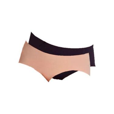 Imagem de Kit com 2 Calcinhas Caleçon Hope 30850 Colorido, Bege, M