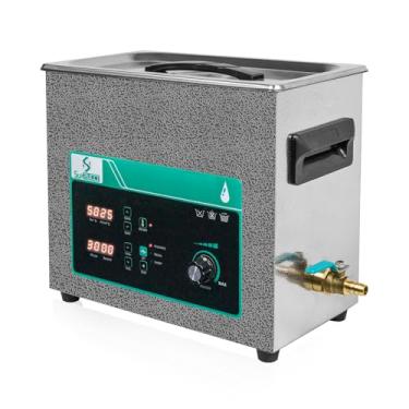 Imagem de SupRUCCI limpador ultrassônico 6l, função de varredura, limpador de peças ultrassônico com potência ajustável de 180w para limpeza de carburador, peças de motor de metal, arma, filtro de óle