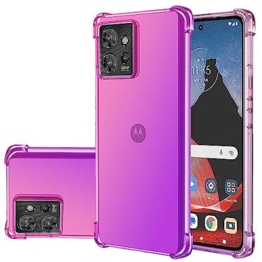 Imagem de Gufuwo Capa para Motorola ThinkPhone, capa fofa para Moto ThinkPhone para meninas e mulheres, capa protetora à prova de choque de TPU macio antiarranhões gradiente para Motorola ThinkPhone (rosa)