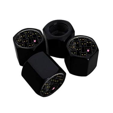 Imagem de Tampas de haste de válvula de pneu de metal, pacote com 4, tampas de haste de roda de carro, tampas de válvula de ar universais de alumínio para carros, caminhões, SUVs, bicicletas, motocicletas,