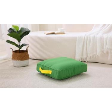 Imagem de Volple Almofada grande de meditação almofadas quadradas para adultos, almofadas laváveis premium para atividades ao ar livre, almofadas de ioga para sentar no chão, 45,7 cm, verde