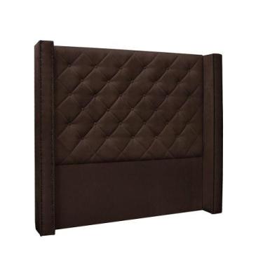 Imagem de Cabeceira Cama Box King 195cm E Recamier Vicenza Suede Café S04 - D'ro