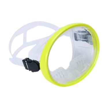 Imagem de Vaveren Máscara de mergulho de lente única óculos de natação máscara de snorkeling de silicone à prova de vazamento para adultos para mergulho mergulhando , Amarelo