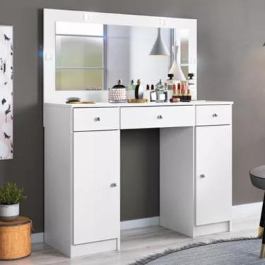 Imagem de Penteadeira Camarim com 2 portas Carisma Branco – LC Móveis