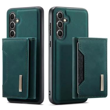 Imagem de HJZSZX Capa de couro magnética tipo carteira para Samsung S23 Ultra (para Samsung S23 Ultra/verde)