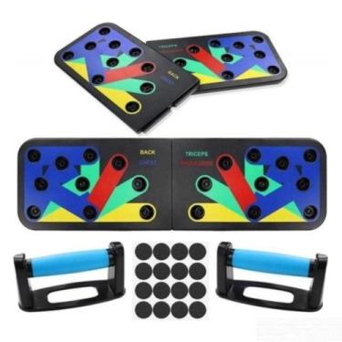 Imagem de Plataforma de exercicios academia em casa apoio pushup prancha flexao 