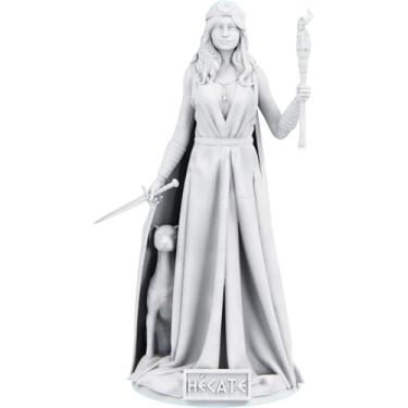 Imagem de Estátua Hecate - Deusa grega da lua, magia, feitiçaria - Perseia - Trivia (Cor Mármore)