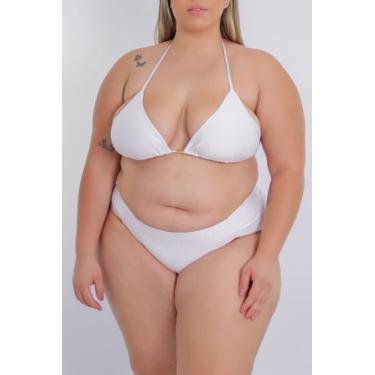 Imagem de Biquini plus size top cortininha calcinha asa delta - LALI BEACHWEAR, 