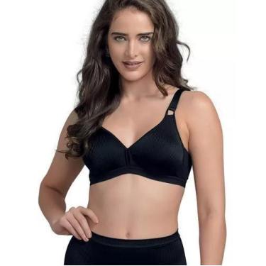 Imagem de Sutiã Olimpo Bourbon Demillus 61096/61196 Microfibra Cotelê, Preto, 50