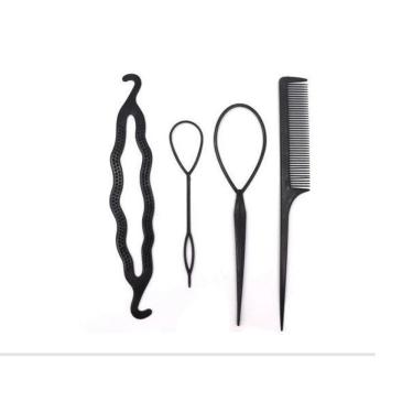 Imagem de Kit De Acessórios Para Fazer Penteados Rápido Coque