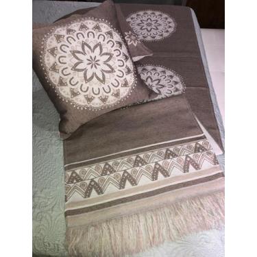 Imagem de Peseira Para Cama ou Sofá Linhão Algodão + 2 Almofadas c/ Refil - Ange