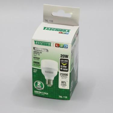 Imagem de Kit  2 Lâmpada High LED TKL 110 20W E27 - TASCHIBRA, Luz Neutra 4000K