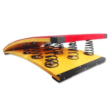 Imagem de SJHDUNBW S-Type Springboard Long Jump Take-Off Board Elastic Board Pedal de mola Somersault Gymnastics Martial Arts Booster