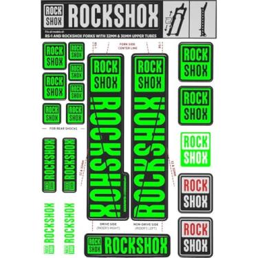 Imagem de RockShox Kit de decalque, 30/32 mm, cor verde correspondente