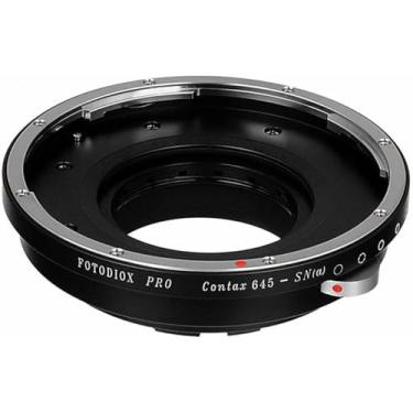 Imagem de Adaptador de montagem de lente Fotodiox Pro IRIS compatível com lentes Contax 645 para câmeras Sony Alpha A-Mount (Minolta AF)