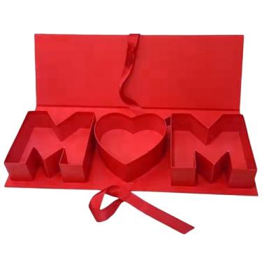Imagem de AZIDWERYQ Caixa de flores para mãe, caixa de presente vazia em forma de carta, chocolate, embalagem de presente para mães, dia dos namorados, aniversário