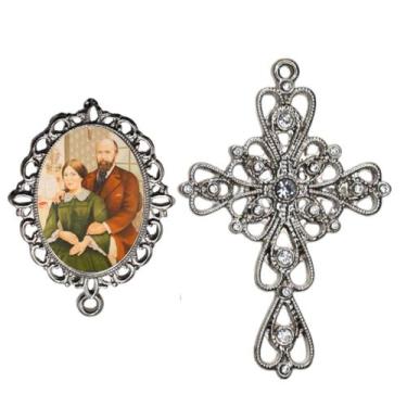 Imagem de Crucifixo Arabesco Terço de Noiva Relicario São Luiz Martins Santa Zel