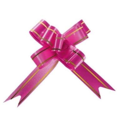 Imagem de Laço Fácil C/ Filete 10u P/ Presente 15x270mm Rosa Pink - Solider