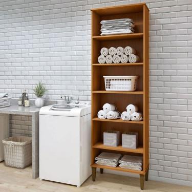 Imagem de Armário Multiuso Aracaju 5 Prateleiras Natural - Kaiki Móveis