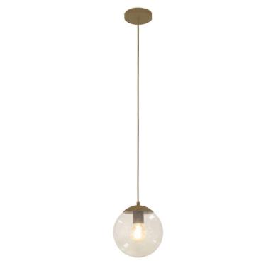 Imagem de Pendente Bronze Globb Com Vidro Ambar 200Mm Blumenau