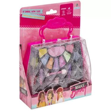 Imagem de Kit Maquiagem Infantil Antialérgica Com Estojo Makebrinq - Polibrink
