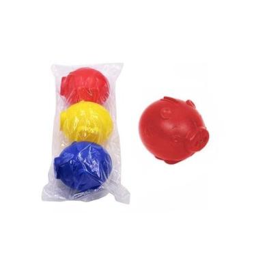 Imagem de Kit Cofrinho Porco 3 Pecas Cor Sortida Na Solapa - Le Plastic