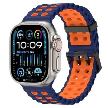 Imagem de DONEGANI Pulseira esportiva de silicone azul abyss sem pulseira para Apple Watch Se Ultra 2 de 40 mm, 44 mm, 46 mm, 42 mm, 45 mm, 41 mm, 38 mm, 49 mm, séries 10, 9, 8, 7, 6, 5, 4, 3, 3