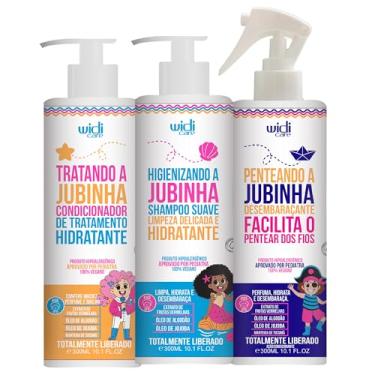Imagem de Kit Infantojuvenil Widi Care Jubinha Shampoo Condicionador Spray Desembaraçante 300ml