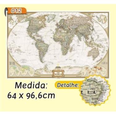 Imagem de Mapa Mundi em Painel de Lona - Modelo 12 - Micro Oficina