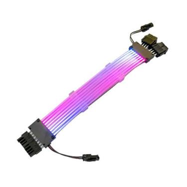 Imagem de ARGB 2X8(6+2) PIN GPU Cabo De Extensão 5V 3PIN Lighting AURA SYNC - GM