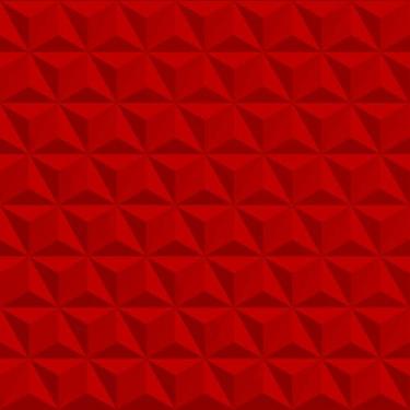 Imagem de Papel de Parede Adesivo Lavável Vermelho 3d Geométrico 12m