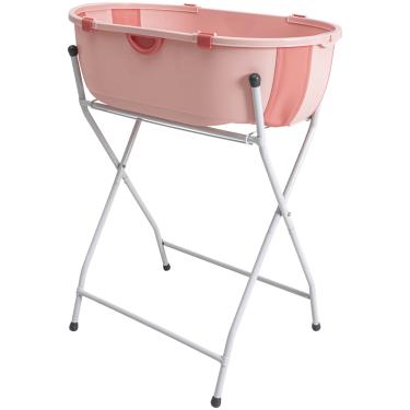 Imagem de Banheira de Bebe com Suporte Kiddo Flap Plus Compacta Rosa