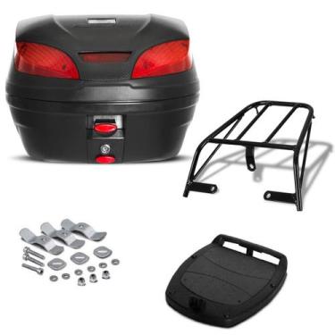 Imagem de Bau 30 Litros Pro Tork Smartbox 3 + Bagageiro Ybr 125 2000/08, PRETO, 