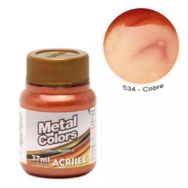 Imagem de Tinta Metal Colors Acrilex 37ml Acírilica Metalica + Nota Fiscal, Cobr